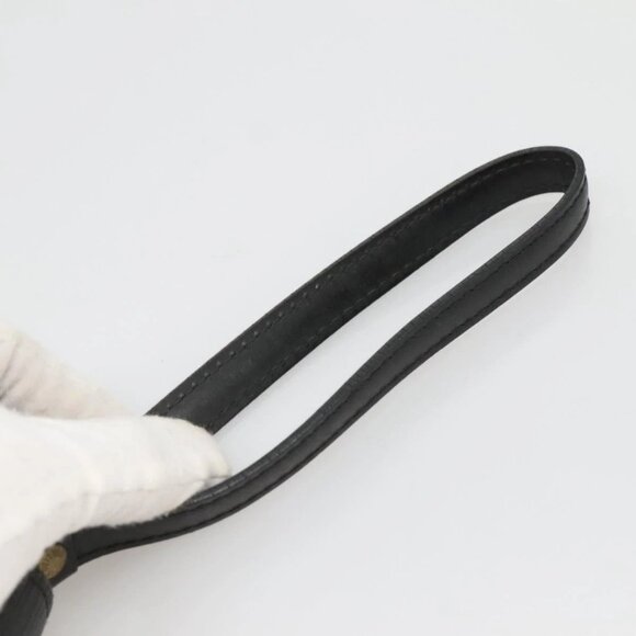 LOUIS VUITTON Epi Serie Dragonne Clutch Bag Black Noir M52612 LV Auth - Picture 12 of 16